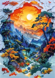 Trefl dėlionė Popierinis menas: Slėnis 1000 dalių