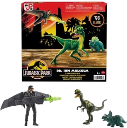 Jurassic World – figūrėlių rinkinys Ian Malcolm su dinozaurų palydovais ir sklandytuvu