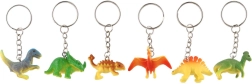 Dinozauro raktų pakabukas, plastikinis, 7 cm – rūšių miksas