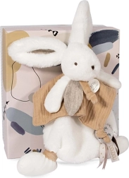 Doudou minkštas pliušinis zuikutis su migduku, smėlinis, 25 cm