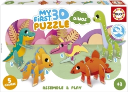 Educa My First 3D Puzzle Dinosaurs 5-in-1 (3, 3, 3, 4, 5 pieces)