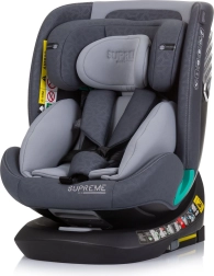 Chipolino automobilinė kėdutė Supreme i-Size 40–150 cm Isofix 360 – Granitas