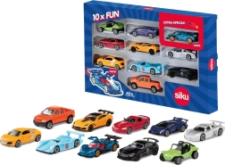 Siku dovanų rinkinys: 10 sportinių automobiliukų