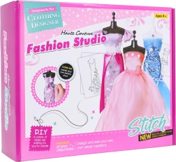 Kūrybinis rinkinys Mažoji dizainerė – spalvoti audiniai ir aksesuarai