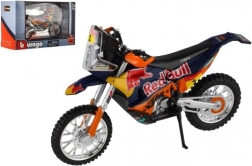 Metalinis motociklo modelis BBURAGO RED BULL KTM Rally Dakar 2019, 1:18