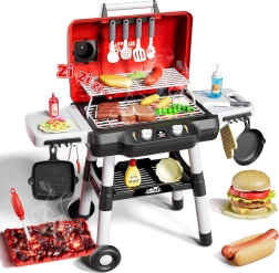 Vaikiškas BBQ grilis su LED šviesomis, 31 dalių rinkinys Woopie