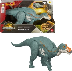 Dinozauro figūrėlė Maiasaura JURASSIC WORLD Rebirth Wild Roar su garsu 31,5 cm