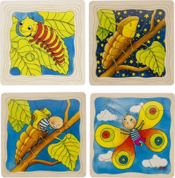 Developmental wooden puzzle Butterfly GOKI