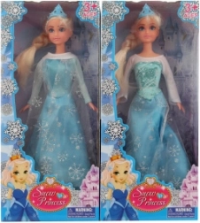 Jointed doll in winter dress with crown