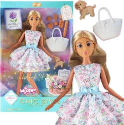 Woopie Royal lėlė Lily 30 cm – pavasarinė suknelė, priedai ir šuniukas