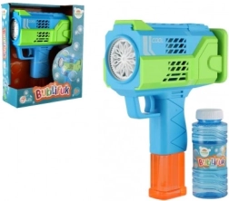 Bubble Gun with Solution, Plastic, 16 cm, Battery-Powered