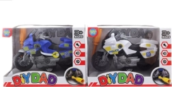 Sukamasis policijos motociklas su šviesa ir garsu, plastikas, su baterijomis