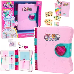 Slaptas dienoraštis su spyna rožinis