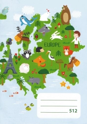 A5 mokyklinis sąsiuvinis linijomis, 10 lapų „Europa“