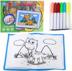 Magiška piešimo lenta „Pasidaryk pats“ su nuplaunamais flomasteriais