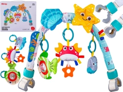 Sensory arch with sea animals for stroller, crib, and car seat
