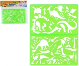 Plastiniai piešimo trafaretai, 2 vnt., 11 × 18 cm