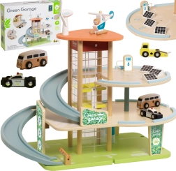 Medinė trijų aukštų garažas Classic World ekologiška zona