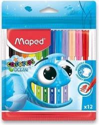 MAPED Color'Peps Ocean 12 vnt. spalvotų flomasterių rinkinys