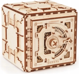 Medinis mechaninis seifas UGEARS – 3D dėlionė iš 179 dalių