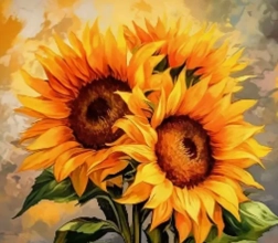 Deimantinė mozaika „Saulėgrąžos“ 30x40 cm