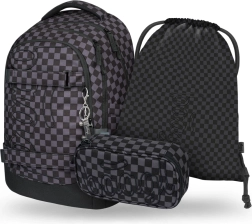 BAAGL Skate Max pilka mokyklinių reikmenų rinkinys: kuprinė, penalas ir maišelis