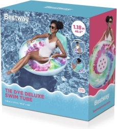 Pripučiama plaukimo padanga su atrama Bestway Tie Dye 118 × 117 cm