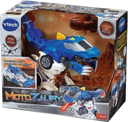 VTech Motozaurai Terizinozauras Oxor – interaktyvus 2 viename žaislas: policijos automobilis