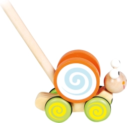 Bino važinėjamas sraigė ant lazdos