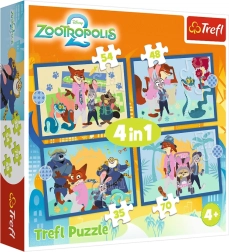Puzzle 4 in 1 Zootropolis full of adventures DISNEY Zootropolis 2