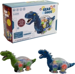 Dinozauras su šviesa ir muzika, maitinamas baterijomis