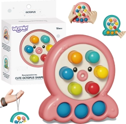 WOOPIE Skill Game Whack-a-Mole Octopus Pink 2 in 1