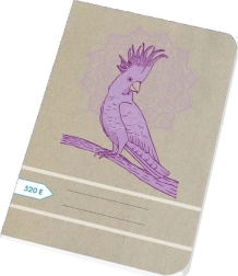 Sąsiuvinis A5 20 lapų, švarus, perdirbtas – Papírny Brno Papūga