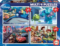 Educa Disney Pixar dėlionių rinkinys 4 viename (50, 80, 100, 150 dalių)