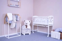 Vaikiška pristatoma lovytė New Baby Mateo 90 × 40 cm balta