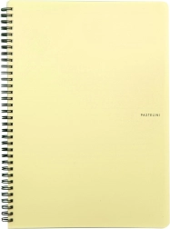 A4 spiralinis bloknotas PASTELINI geltonas