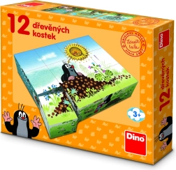 Dino medinės kaladėlės „Kurmiukas“ – Kurmiuko metai, 12 vnt.