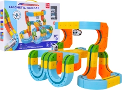Colorful Magnetic Train Track, 97 Pieces