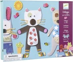 Djeco Pirmoji Koliažų Rinkinys: Kačiukas ir Meškiukas