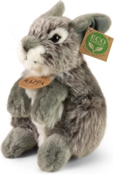 Plush Gray Sitting Bunny 20 cm ECO-FRIENDLY