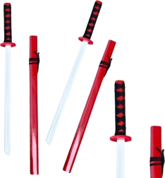 Medinė treniruočių katana, raudona, 70 cm