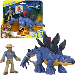 Imaginext Jurassic World Stegosaurus ir Dr. Grant – veiksmo figūrėlių rinkinys