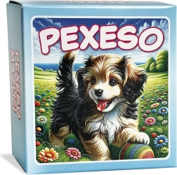 Pexeso „Mazlíčci“ mėlynoje dėžutėje