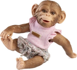 Reborn beždžioniukė kūdikis su pilnai viniliniu kūnu, 32 cm