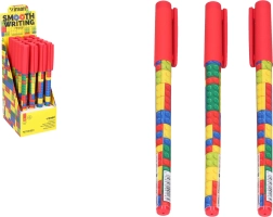 Rašiklis su mėlynu rašalu 0,7 mm – languotas dizainas