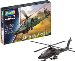 Plastikinis sraigtasparnio modelis REVELL AH-64A Apache 1:100