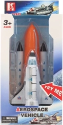 Kosminė raketa su šviesomis ir garsais, metalinė, 22 cm