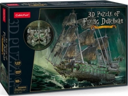 Šviečianti 3D burlaivio dėlionė „Skrajojantis olandas“ – 360 dalių