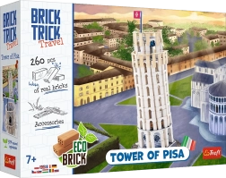 Plytinė statybinė konstrukcija BRICK TRICK Travel – Pizos pasviręs bokštas (260 detalių)
