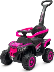 Kids’ electric balance bike with guiding rod pink BABY MIX Ruggy
